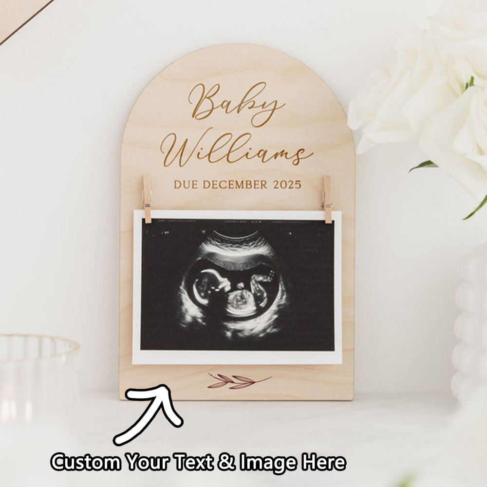 Photography Exhibition - Personalised Pregnancy Announcement Sign | Wooden