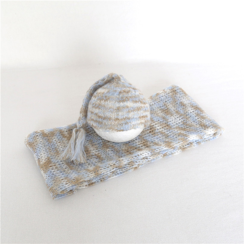 Photography Outfit - Knit Jersey Wrap And Hat Sets