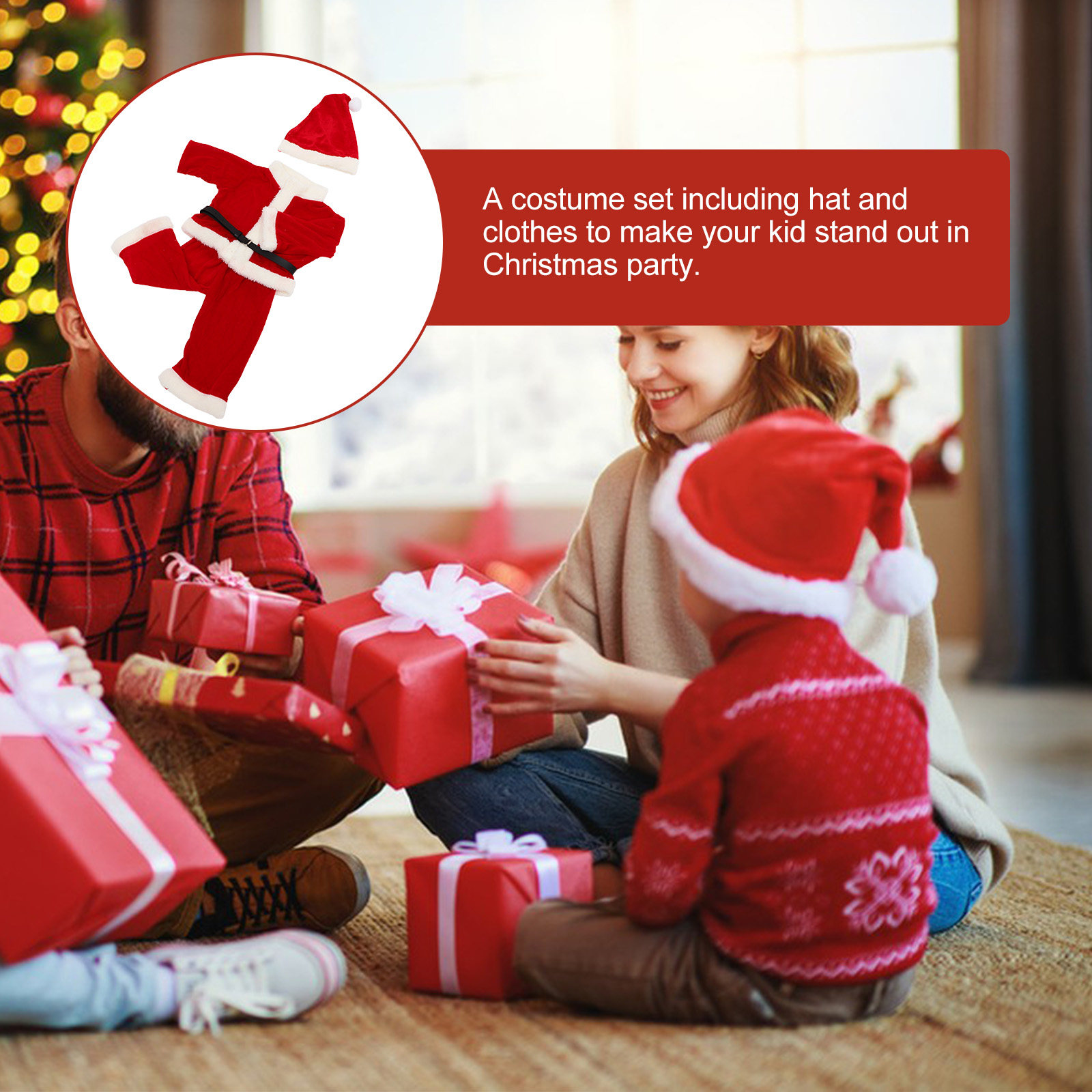 Photography Outfit - 1Set Santa Costume for Boy Christmas