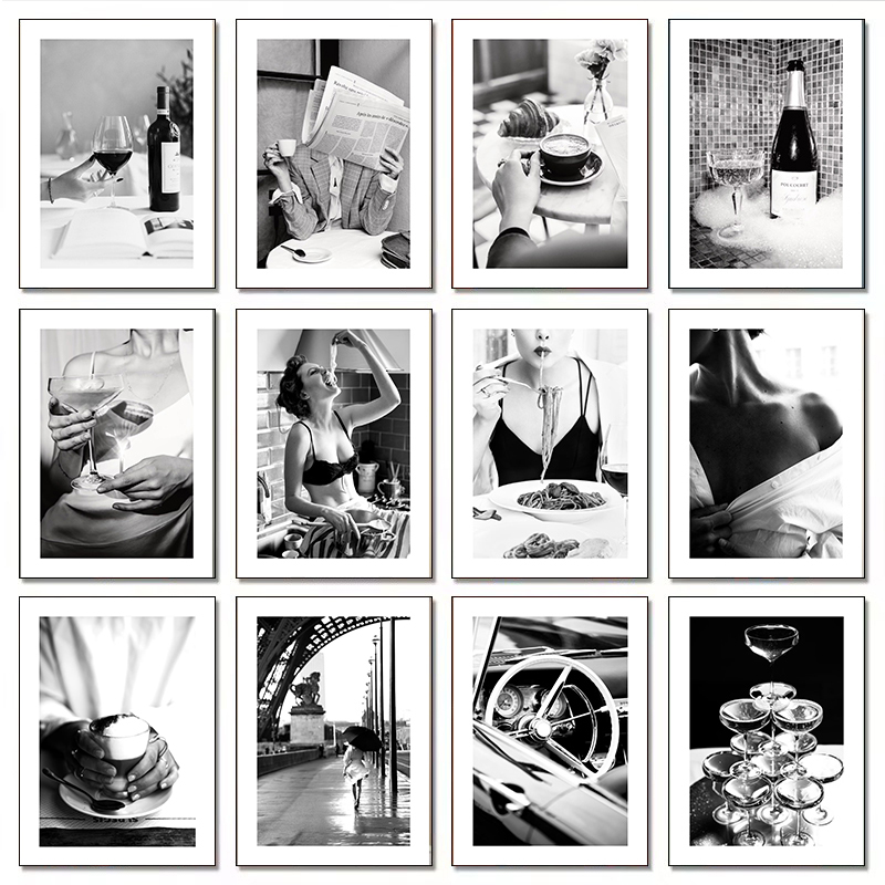 Photography Black And White - Modern Luxury Fashion Champagne Wine Sexy