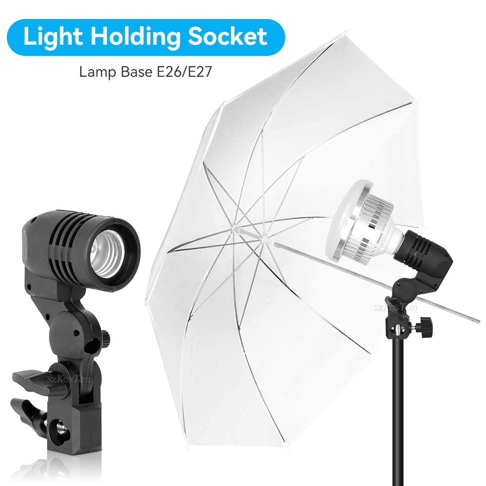 Photography Umbrella Light - 2PCS/1PC E27 Single Head Bulb Holder