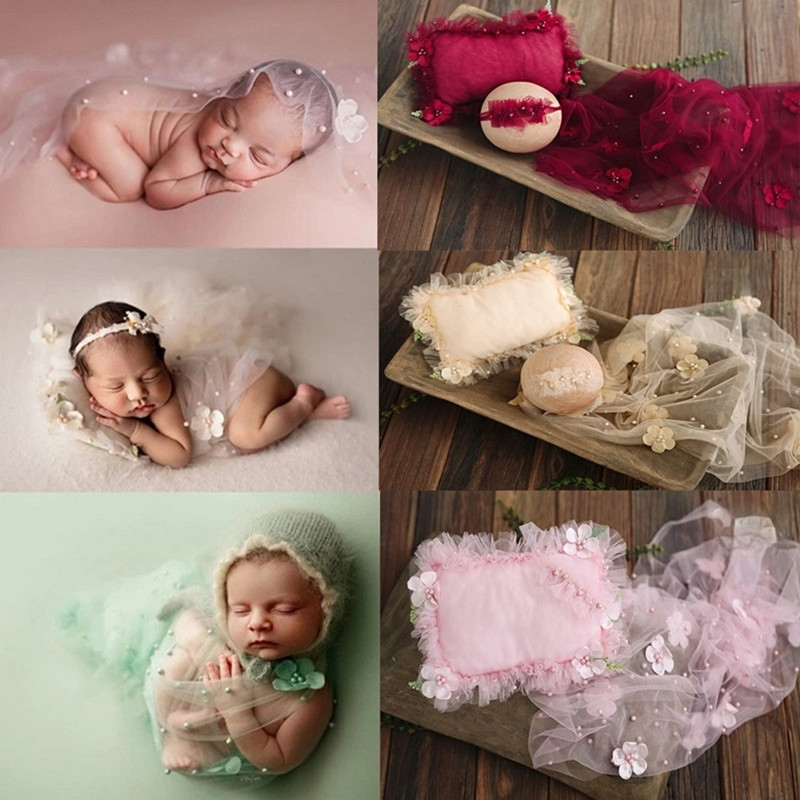 Photography Newborn - Newborn Photography Wrap Blanket Mesh Backdrop