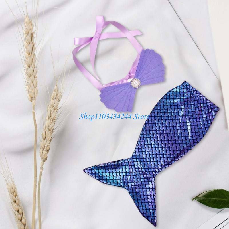 Photography Outfit - Infant Bra Tail Costume Baby Photo