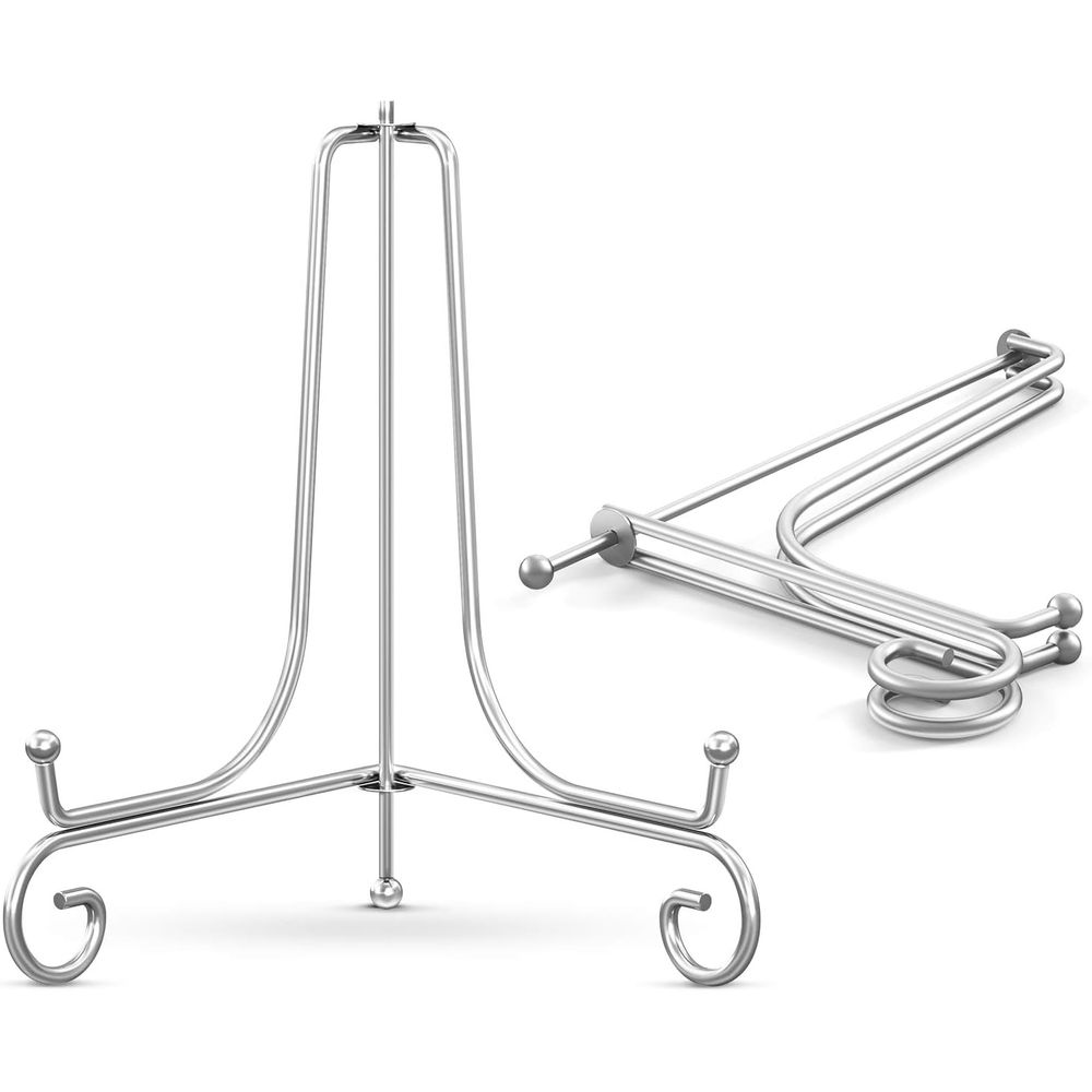 8 Inch Silver Metal Easel Stan - Photography Exhibition ulasan dan harga