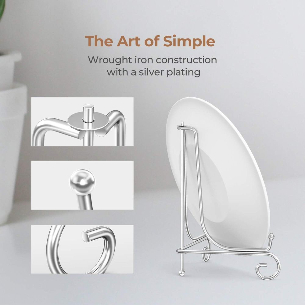 8 Inch Silver Metal Easel Stan - Photography Exhibition ulasan dan harga