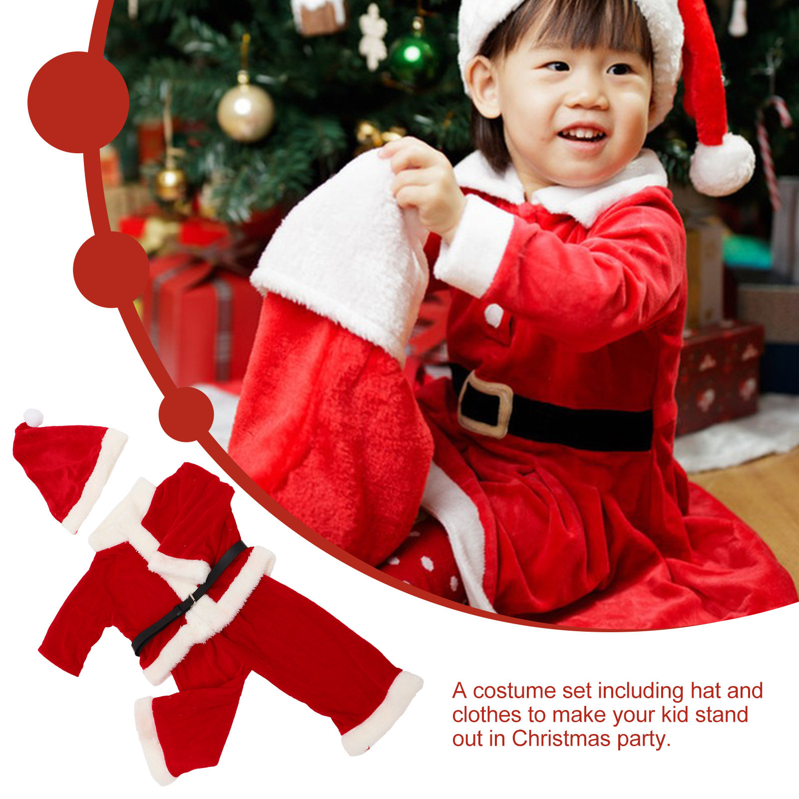 1Set Santa Costume for Boy Chr - Photography Outfit ulasan dan harga