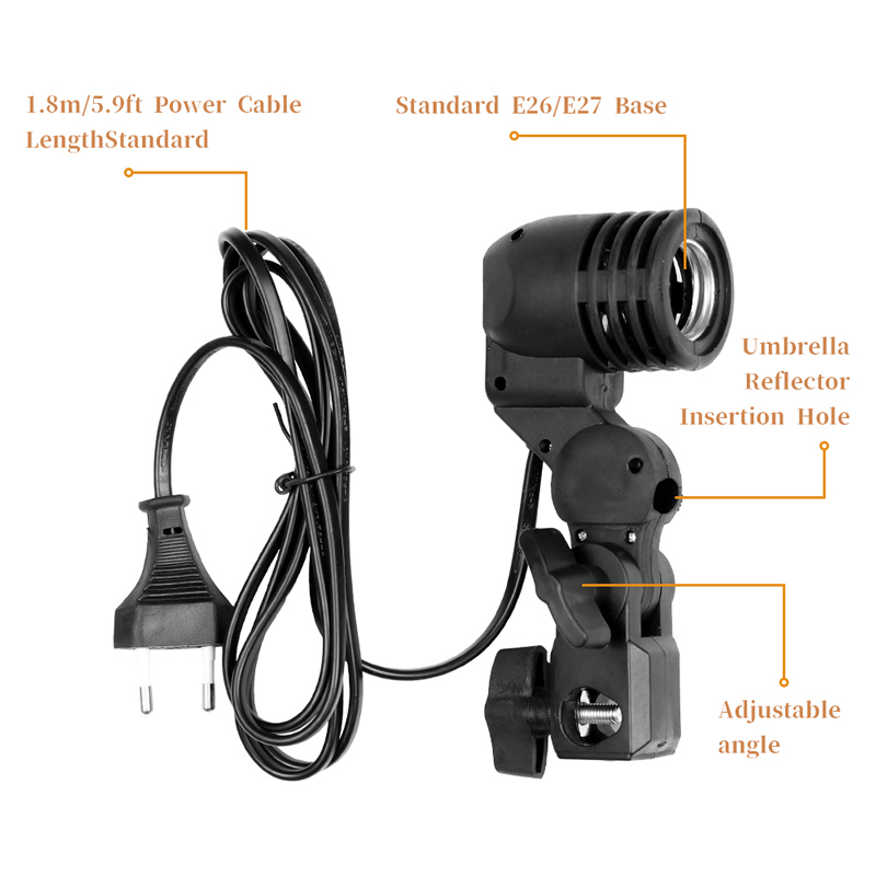 1.8m Cable Cord Light Bulb Sta - Photography Umbrella Light ulasan dan harga