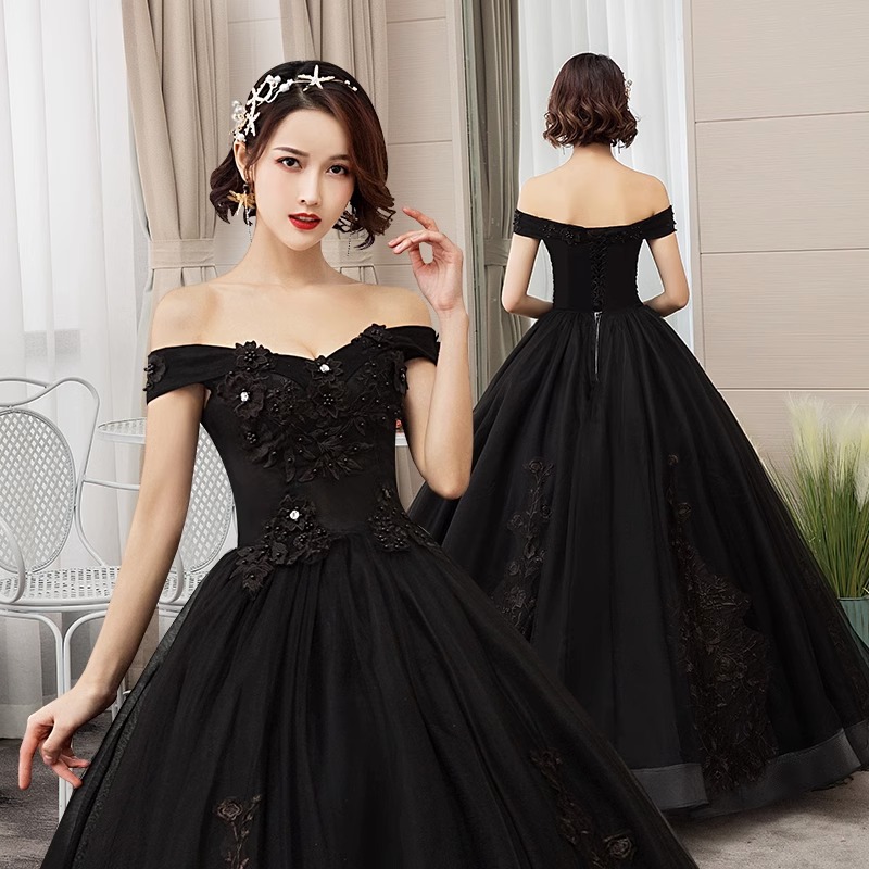 New bridal dress black off-sho - Photography Solo ulasan dan harga