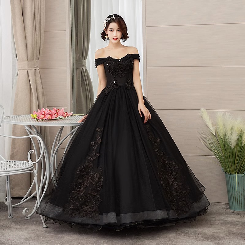 New bridal dress black off-sho - Photography Solo ulasan dan harga