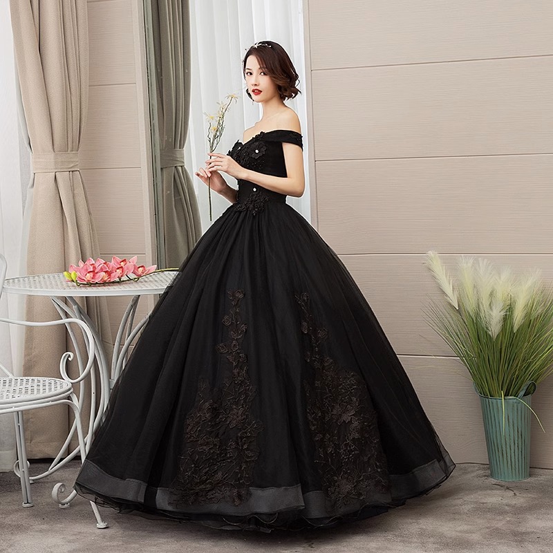 New bridal dress black off-sho - Photography Solo ulasan dan harga