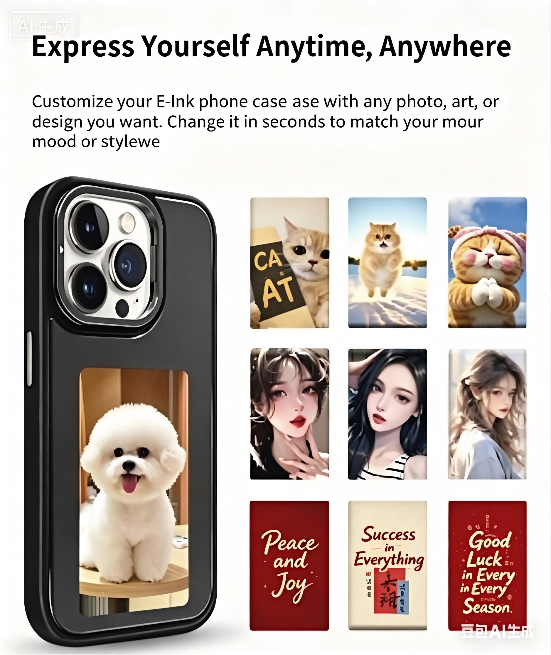 NFC Smart E-ink Phone Case DIY - Photography Exhibition ulasan dan harga