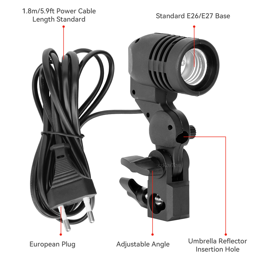 Single Head Bulb Holder E27 So - Photography Umbrella Light ulasan dan harga