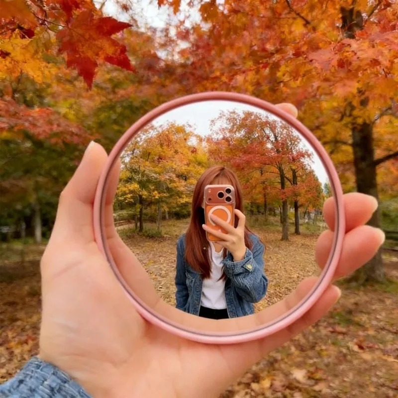9.5/7.5cm Handheld Selfie Mirr - Photography Solo ulasan dan harga