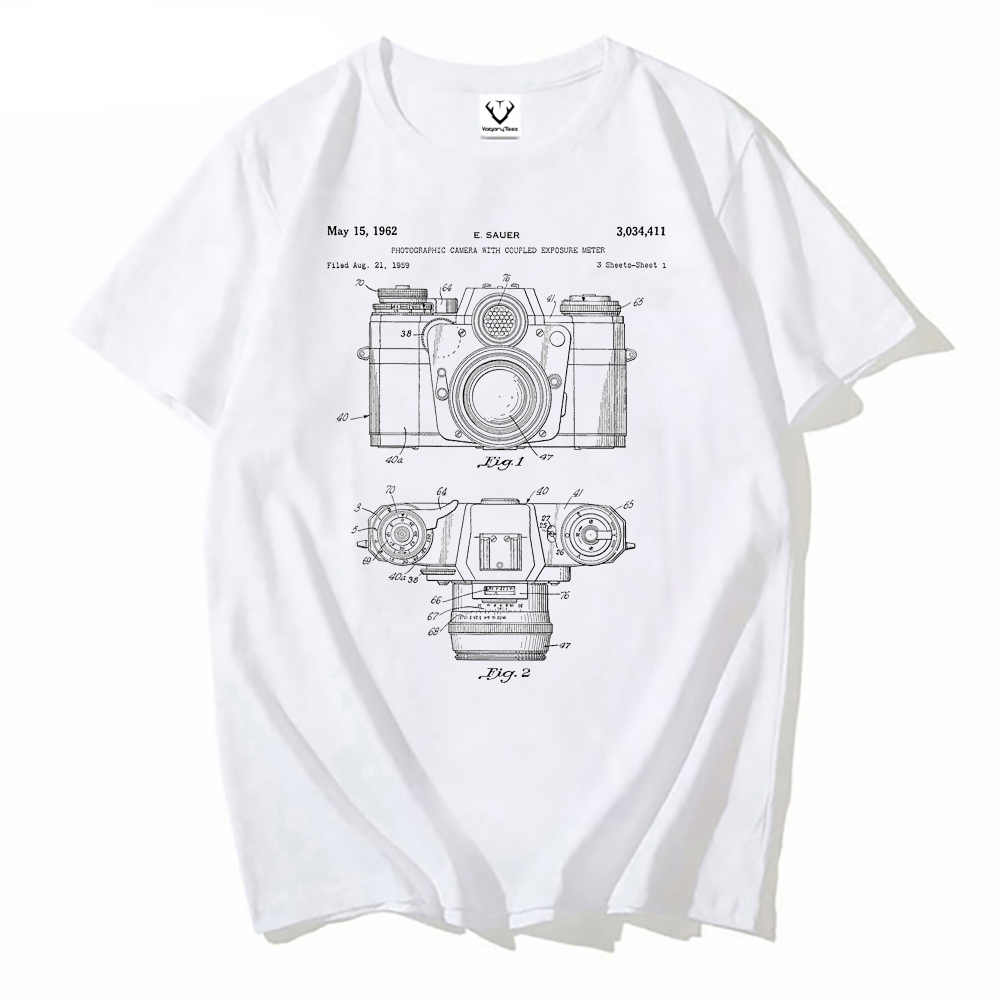 Fashion vintage Men's Short Sl - Photography Black And White ulasan dan harga