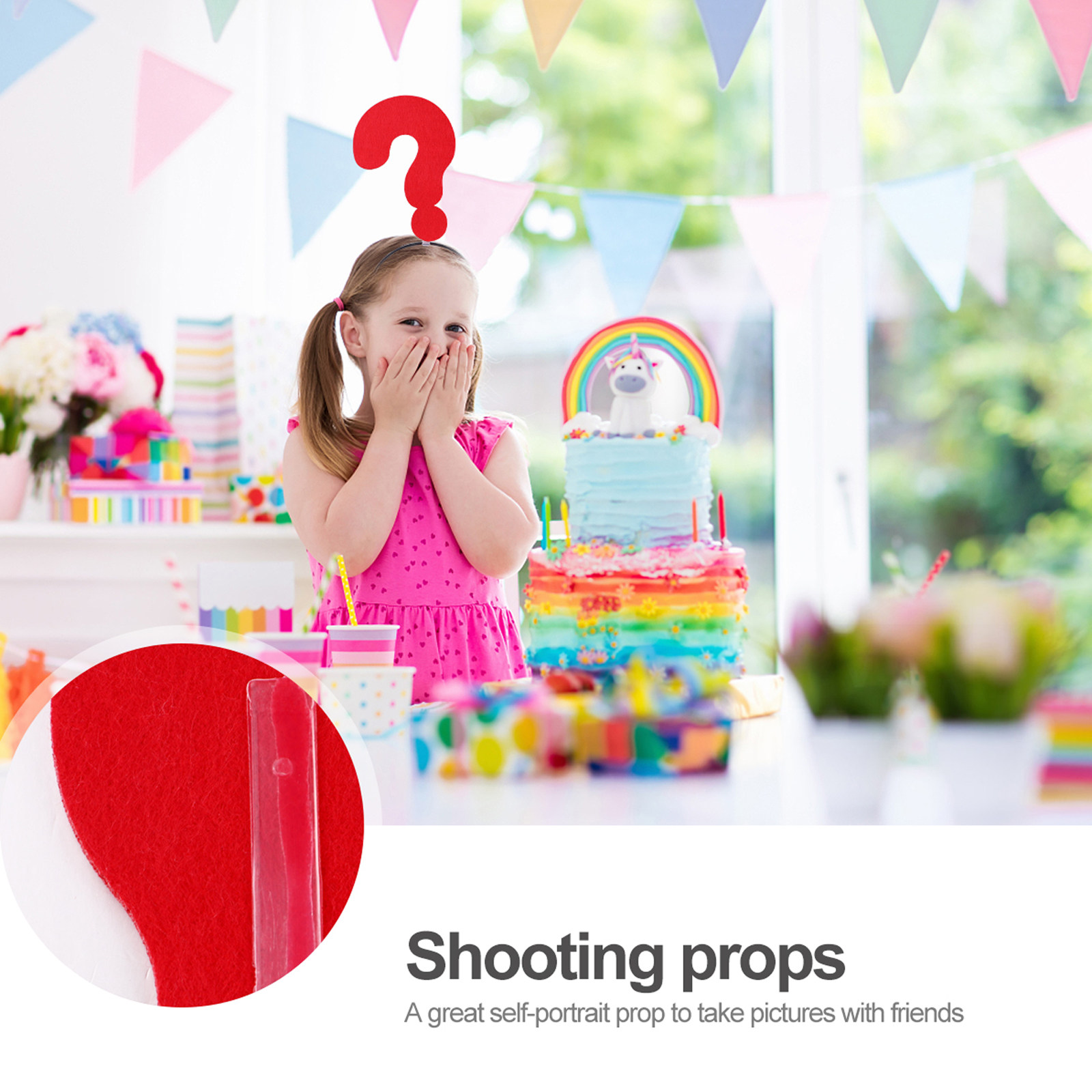 2Pcs Funny Question Mark Hair  - Photography Questions ulasan dan harga
