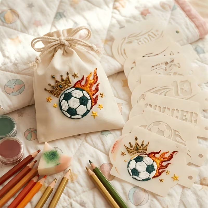 6Pc Football Stencils for Pain - Photography Model ulasan dan harga